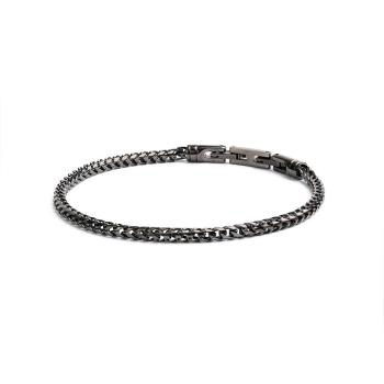 3 mm Fuchsschwanzarmband aus Edelstahl mit schwarzem Finish - Cito Black